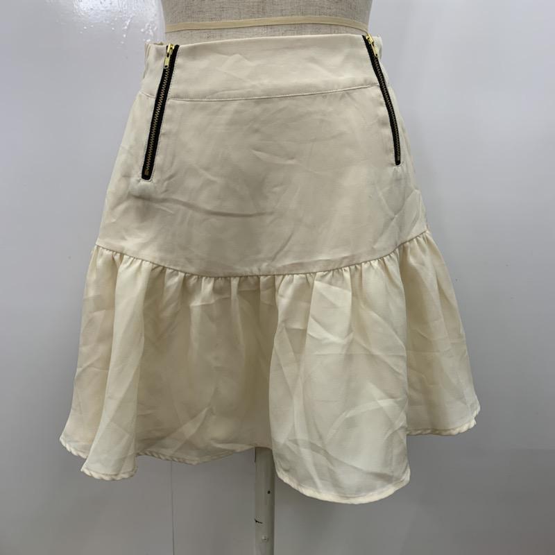 マジェスティックレゴン MAJESTIC LEGON スカート ミニスカート ギャザースカート 無地 FREE アイボリー / アイボリー /  レディース USED 古着 中古 10022575