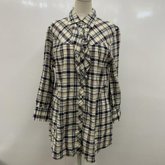 ナチュラルビューティーベーシック NATURAL BEAUTY BASIC シャツ、ブラウス  長袖シャツ チェック S チェック レディース USED 古着 中古 10022884