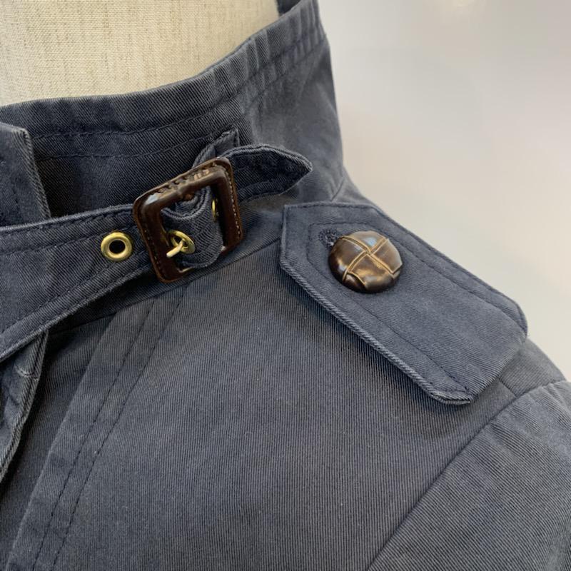 ブロードゥリー&コー Broderie & Co コート コート一般 長袖 無地 ジャケット 36 無地 紺 / ネイビー /  レディース USED 古着 中古 10022900