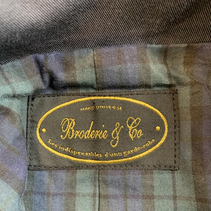ブロードゥリー&コー Broderie & Co コート コート一般 長袖 無地 ジャケット 36 無地 紺 / ネイビー /  レディース USED 古着 中古 10022900