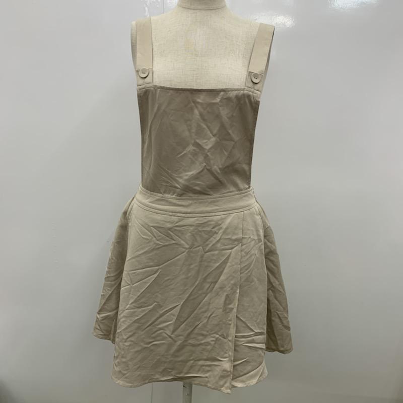 イーハイフンワールドギャラリー E hyphen world gallery ワンピース  ジャンスカ ワンピ―ス FREE 無地 ベージュ / ベージュ /  レディース USED 古着 中古 10023002
