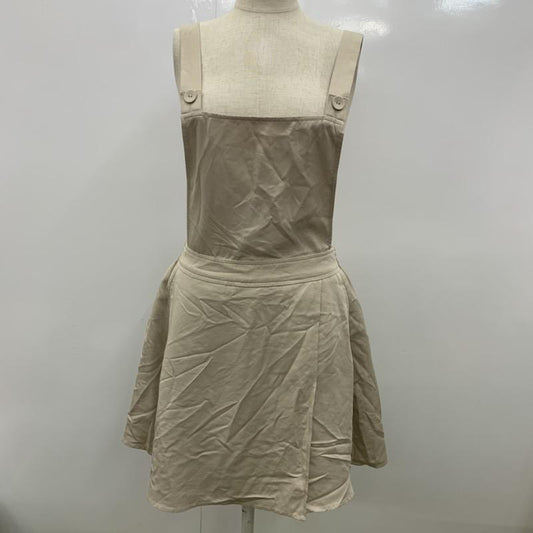 イーハイフンワールドギャラリー E hyphen world gallery ワンピース  ジャンスカ ワンピ―ス FREE 無地 ベージュ / ベージュ /  レディース USED 古着 中古 10023002