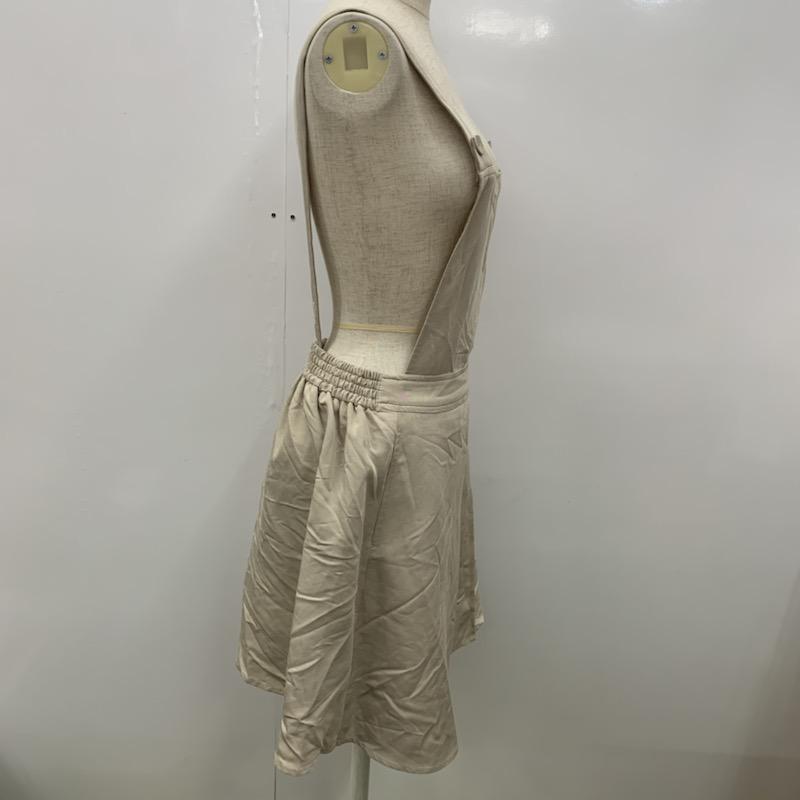 イーハイフンワールドギャラリー E hyphen world gallery ワンピース  ジャンスカ ワンピ―ス FREE 無地 ベージュ / ベージュ /  レディース USED 古着 中古 10023002