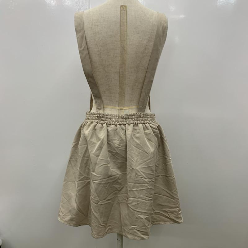 イーハイフンワールドギャラリー E hyphen world gallery ワンピース  ジャンスカ ワンピ―ス FREE 無地 ベージュ / ベージュ /  レディース USED 古着 中古 10023002