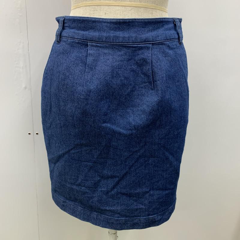 ローリーズファーム LOWRYS FARM スカート ミニスカート デニムスカート 無地 L 無地 インディゴ / インディゴ /  レディース USED 古着 中古 10023033