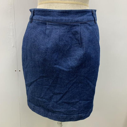 ローリーズファーム LOWRYS FARM スカート ミニスカート デニムスカート 無地 L 無地 インディゴ / インディゴ /  レディース USED 古着 中古 10023033