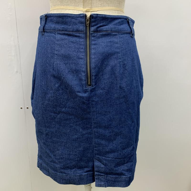 ローリーズファーム LOWRYS FARM スカート ミニスカート デニムスカート 無地 L 無地 インディゴ / インディゴ /  レディース USED 古着 中古 10023033