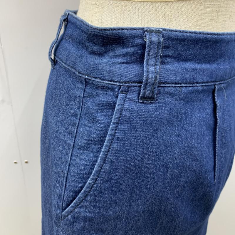ローリーズファーム LOWRYS FARM スカート ミニスカート デニムスカート 無地 L 無地 インディゴ / インディゴ /  レディース USED 古着 中古 10023033