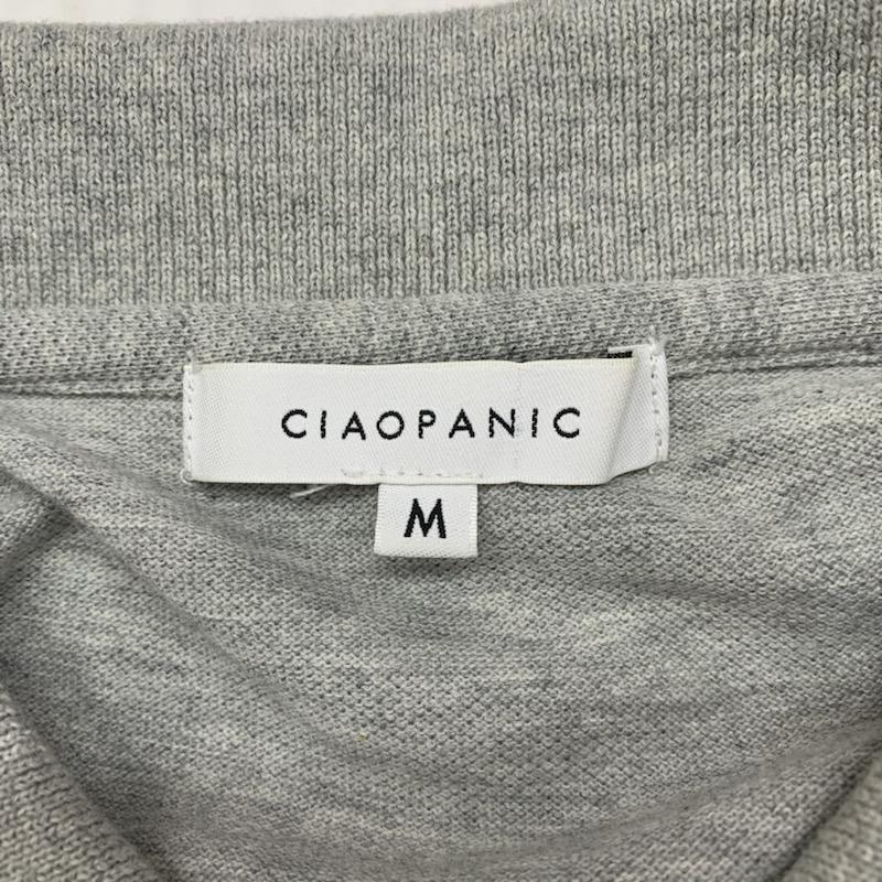 チャオパニック CIAOPANIC ポロシャツ 半袖 無地 M 無地 灰 / グレー /  メンズ USED 古着 中古 10023071