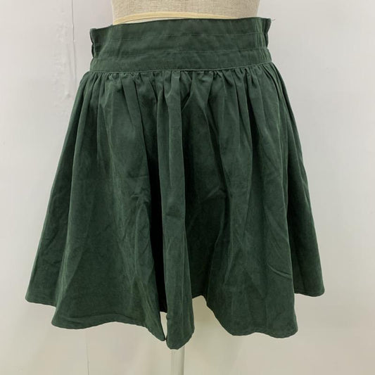 ローリーズファーム LOWRYS FARM スカート ミニスカート ギャザースカート 無地 タグ付き FREE 無地 緑 / グリーン /  レディース USED 古着 中古 10023103