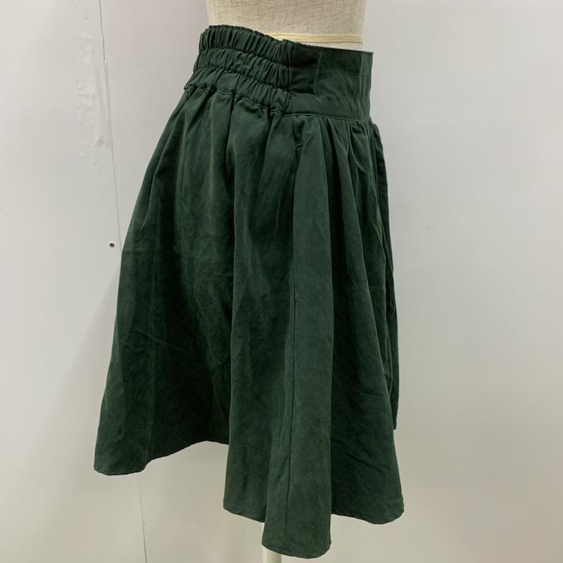 ローリーズファーム LOWRYS FARM スカート ミニスカート ギャザースカート 無地 タグ付き FREE 無地 緑 / グリーン /  レディース USED 古着 中古 10023103