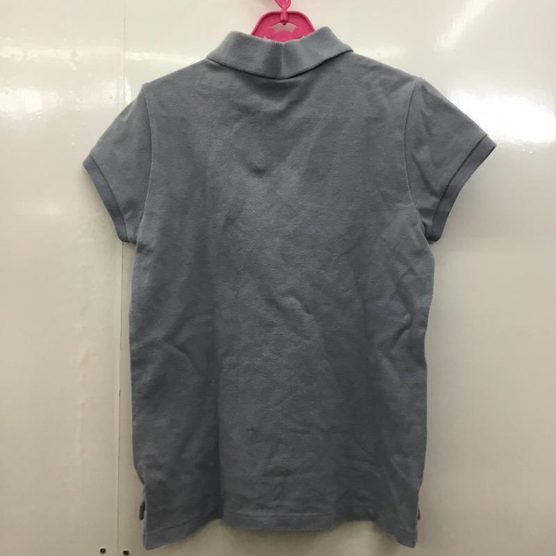 ラルフローレン RALPHLAUREN ポロシャツ 半袖 無地 ワンポイント M 無地 X ワンポイント 水色 / ライトブルー /  ガールズ USED 古着 中古 10023122