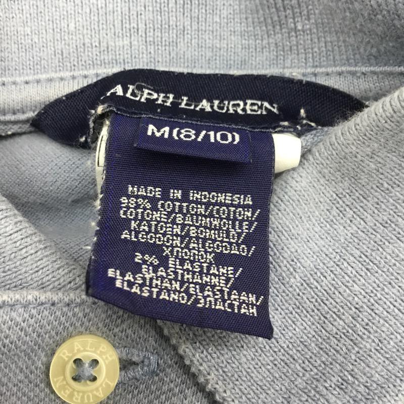 ラルフローレン RALPHLAUREN ポロシャツ 半袖 無地 ワンポイント M 無地 X ワンポイント 水色 / ライトブルー /  ガールズ USED 古着 中古 10023122