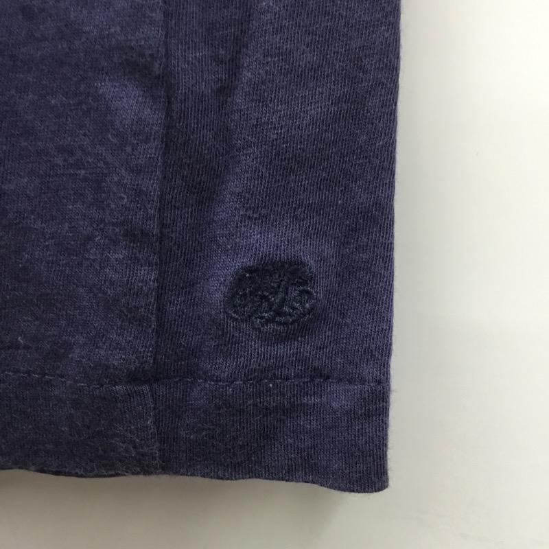 ラルフローレン RALPHLAUREN カットソー 半袖 無地 フリル 五分袖 120cm 無地 紺 / ネイビー /  ガールズ USED 古着 中古 10023124