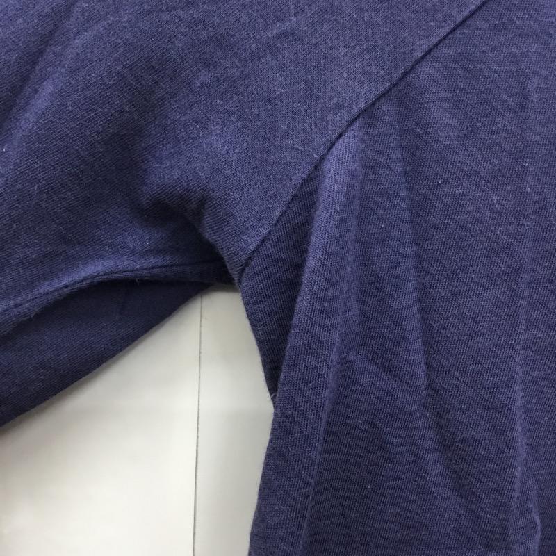 ラルフローレン RALPHLAUREN カットソー 半袖 無地 フリル 五分袖 120cm 無地 紺 / ネイビー /  ガールズ USED 古着 中古 10023124