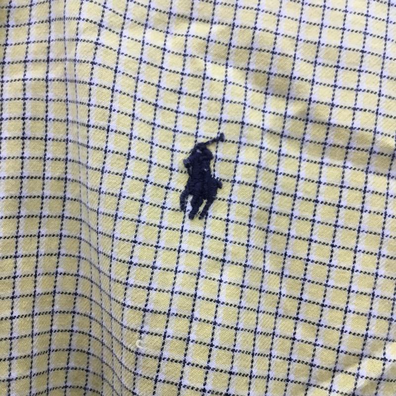 ラルフローレン RALPHLAUREN シャツ、ブラウス 長袖 カジュアルシャツ ボタンダウン チェック ワンポイント 120cm チェック 白 / ホワイト / X 黒 / ブラック / X 黄 / イエロー /  ボーイズ USED 古着 中古 10023125