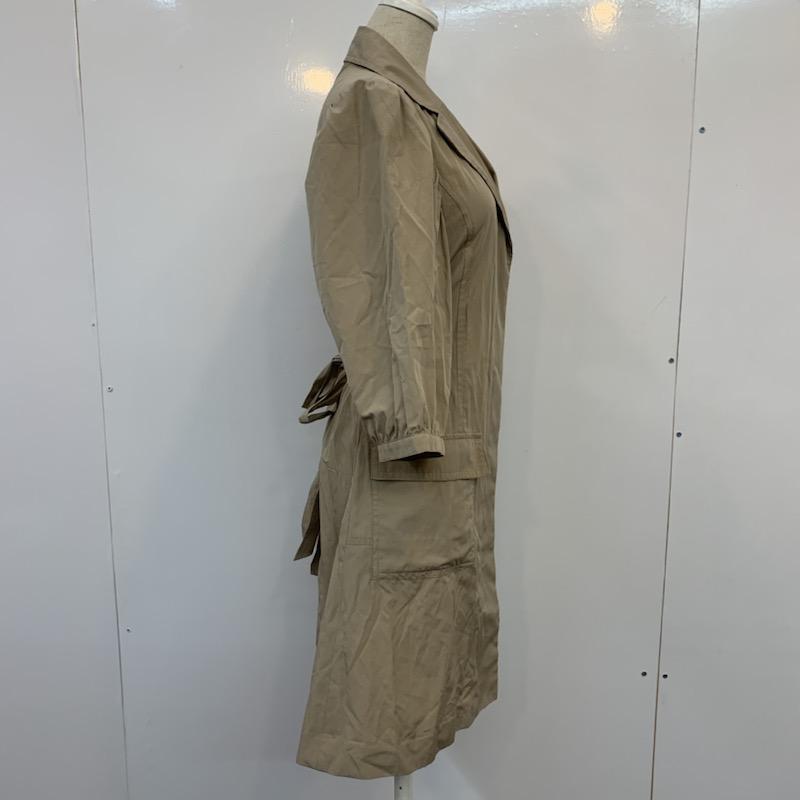 ナチュラルビューティーベーシック NATURAL BEAUTY BASIC コート  ロングコート M 無地 ベージュ / ベージュ /  レディース USED 古着 中古 10023177