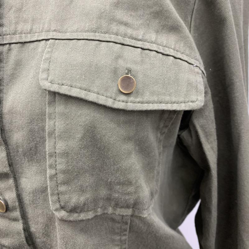マジェスティックレゴン MAJESTIC LEGON シャツ、ブラウス  長袖シャツ FREE 無地 カーキ / カーキ /  レディース USED 古着 中古 10023187