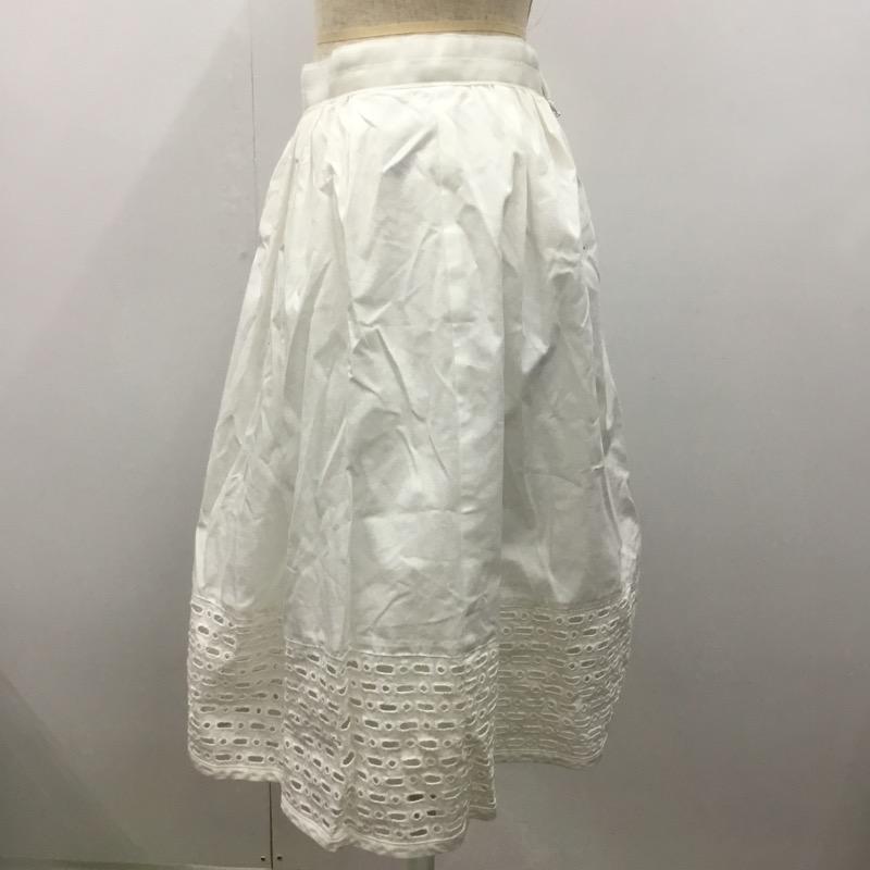イネド INED スカート  スカート 7 無地 白 / ホワイト /  レディース USED 古着 中古 10023213