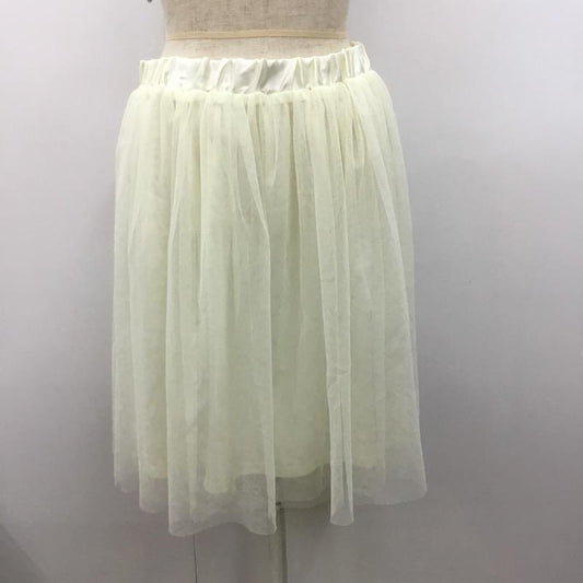 アースミュージックアンドエコロジー earth music&ecology スカート  スカート チュールスカート FREE 無地 白 / ホワイト /  レディース USED 古着 中古 10023225