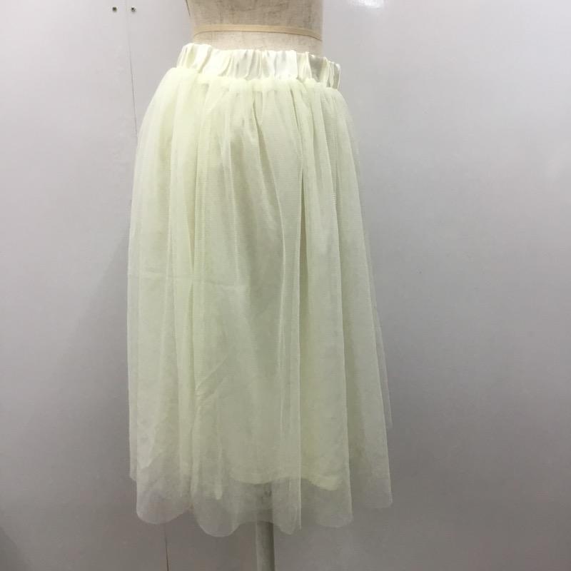 アースミュージックアンドエコロジー earth music&ecology スカート  スカート チュールスカート FREE 無地 白 / ホワイト /  レディース USED 古着 中古 10023225
