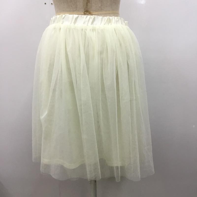 アースミュージックアンドエコロジー earth music&ecology スカート  スカート チュールスカート FREE 無地 白 / ホワイト /  レディース USED 古着 中古 10023225