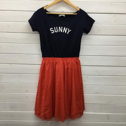 ローリーズファーム LOWRYS FARM ワンピース  ワンピース 半袖 M 紺 / ネイビー / X 橙 / オレンジ /  レディース USED 古着 中古 10023258