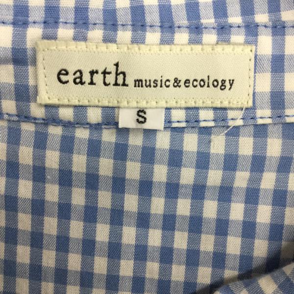 アースミュージックアンドエコロジー earth music&ecology ワンピース  ワンピース 半袖 ギンガムチェック S チェック レディース USED 古着 中古 10023304