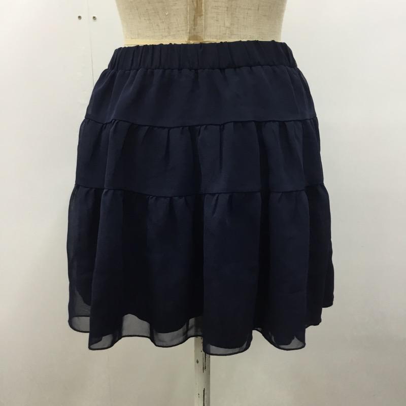 ジーナシス JEANASIS スカート  スカート 無地 紺 / ネイビー /  レディース USED 古着 中古 10023348