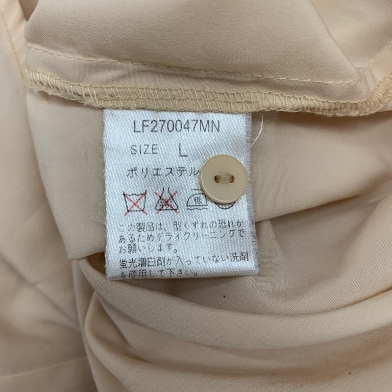 ローリーズファーム LOWRYS FARM シャツ、ブラウス 七分袖 無地 L 無地 ベージュ / ベージュ /  レディース USED 古着 中古 10023446