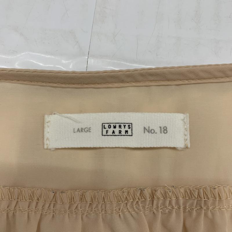 ローリーズファーム LOWRYS FARM シャツ、ブラウス 七分袖 無地 L 無地 ベージュ / ベージュ /  レディース USED 古着 中古 10023446