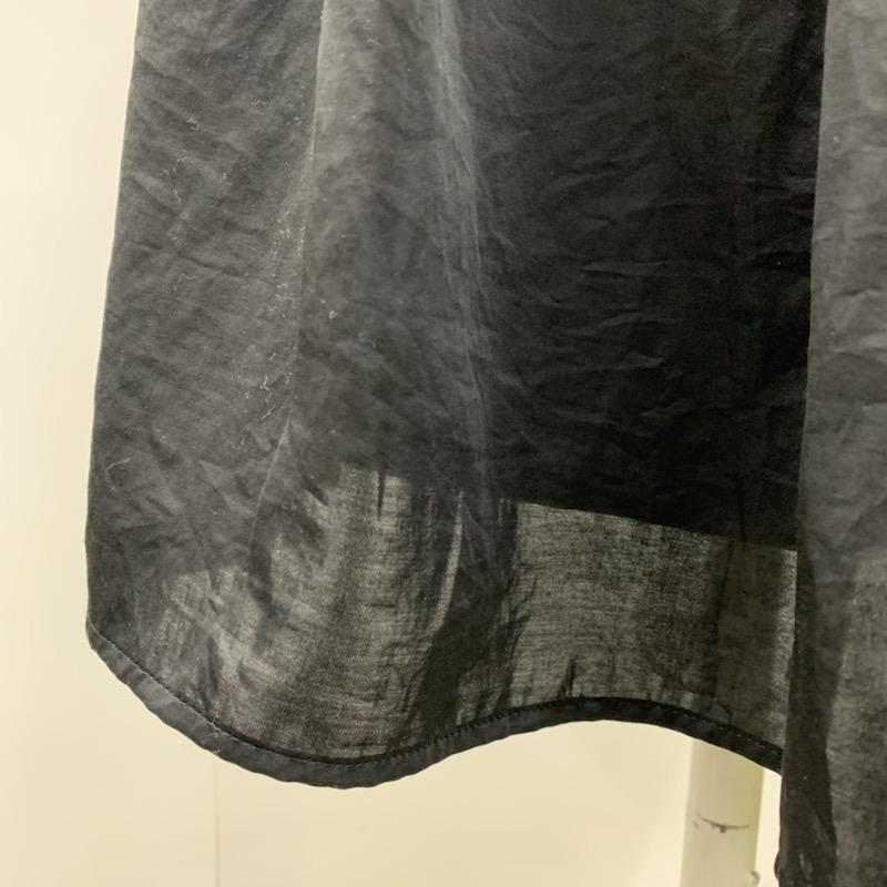 インディヴィ INDIVI スカート ひざ丈スカート ギャザースカート 無地 38 無地 黒 / ブラック /  レディース USED 古着 中古 10023504