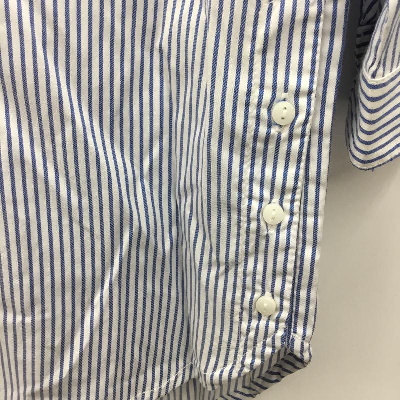 ザラ ZARA シャツ、ブラウス 長袖 カジュアルシャツ ストライプ 140cm ストライプ 白 / ホワイト / X 水色 / ライトブルー /  ガールズ USED 古着 中古 10023530