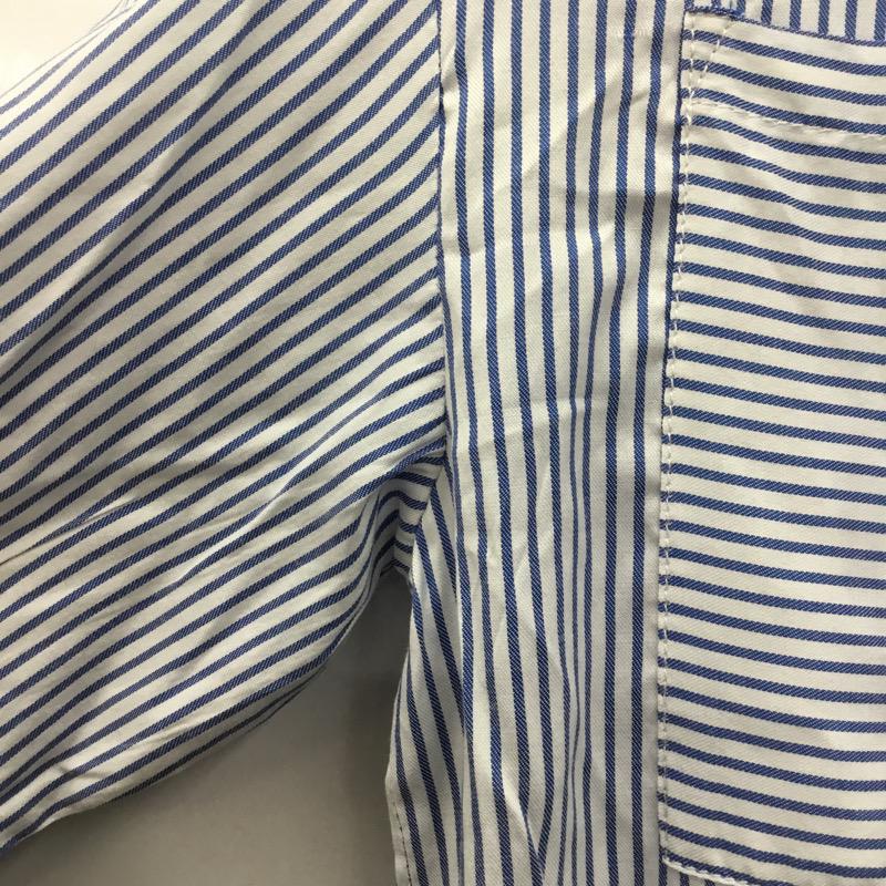 ザラ ZARA シャツ、ブラウス 長袖 カジュアルシャツ ストライプ 140cm ストライプ 白 / ホワイト / X 水色 / ライトブルー /  ガールズ USED 古着 中古 10023530