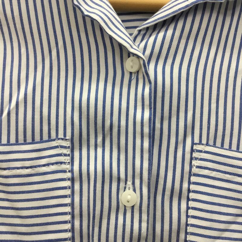 ザラ ZARA シャツ、ブラウス 長袖 カジュアルシャツ ストライプ 140cm ストライプ 白 / ホワイト / X 水色 / ライトブルー /  ガールズ USED 古着 中古 10023530