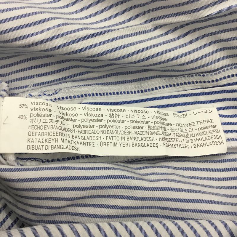 ザラ ZARA シャツ、ブラウス 長袖 カジュアルシャツ ストライプ 140cm ストライプ 白 / ホワイト / X 水色 / ライトブルー /  ガールズ USED 古着 中古 10023530