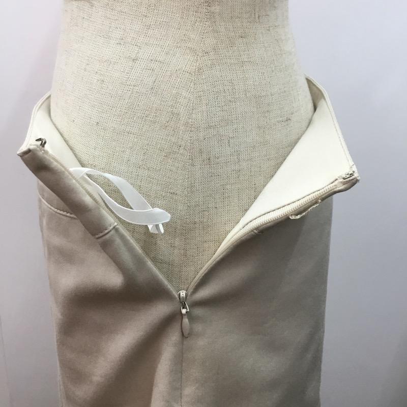 アンタイトル UNTITLED スカート  スカート ひざ丈 台形 2 無地 ベージュ / ベージュ /  レディース USED 古着 中古 10023671