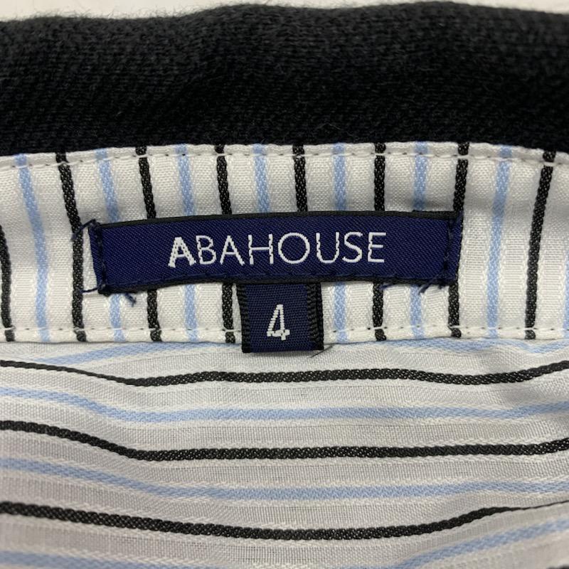 アバハウス ABAHOUSE ポロシャツ 半袖 無地 4 無地 黒 / ブラック /  メンズ USED 古着 中古 10023711