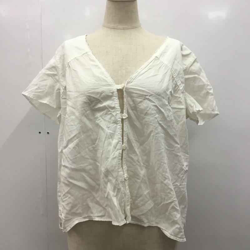ジャーナルスタンダード JOURNAL STANDARD シャツ、ブラウス 半袖 無地 ノーカラー 無地 白 / ホワイト /  レディース USED 古着 中古 10023722