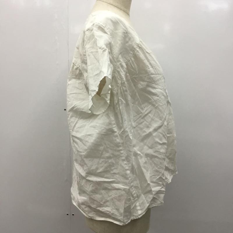 ジャーナルスタンダード JOURNAL STANDARD シャツ、ブラウス 半袖 無地 ノーカラー 無地 白 / ホワイト /  レディース USED 古着 中古 10023722