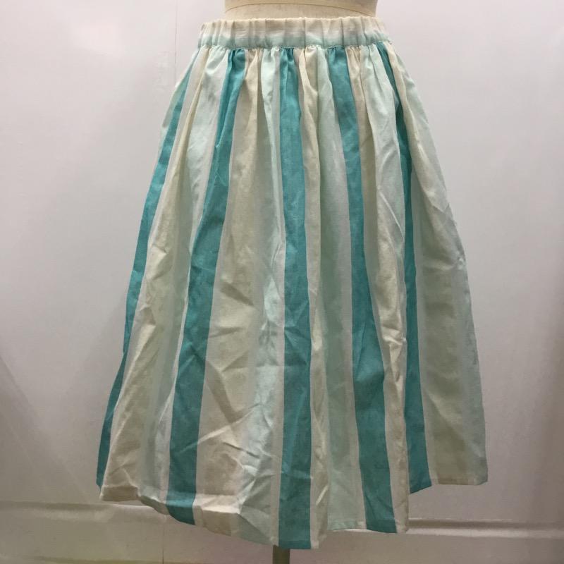 ダブルクローゼット w closet スカート  ひざ丈スカート ストライプ FREE ストライプ レディース USED 古着 中古 10023742