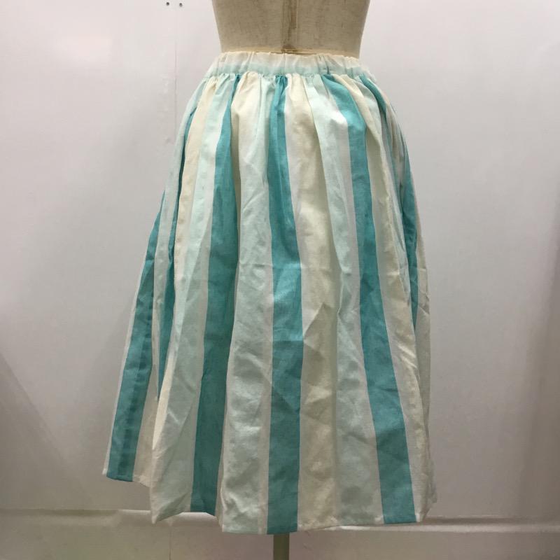 ダブルクローゼット w closet スカート  ひざ丈スカート ストライプ FREE ストライプ レディース USED 古着 中古 10023742