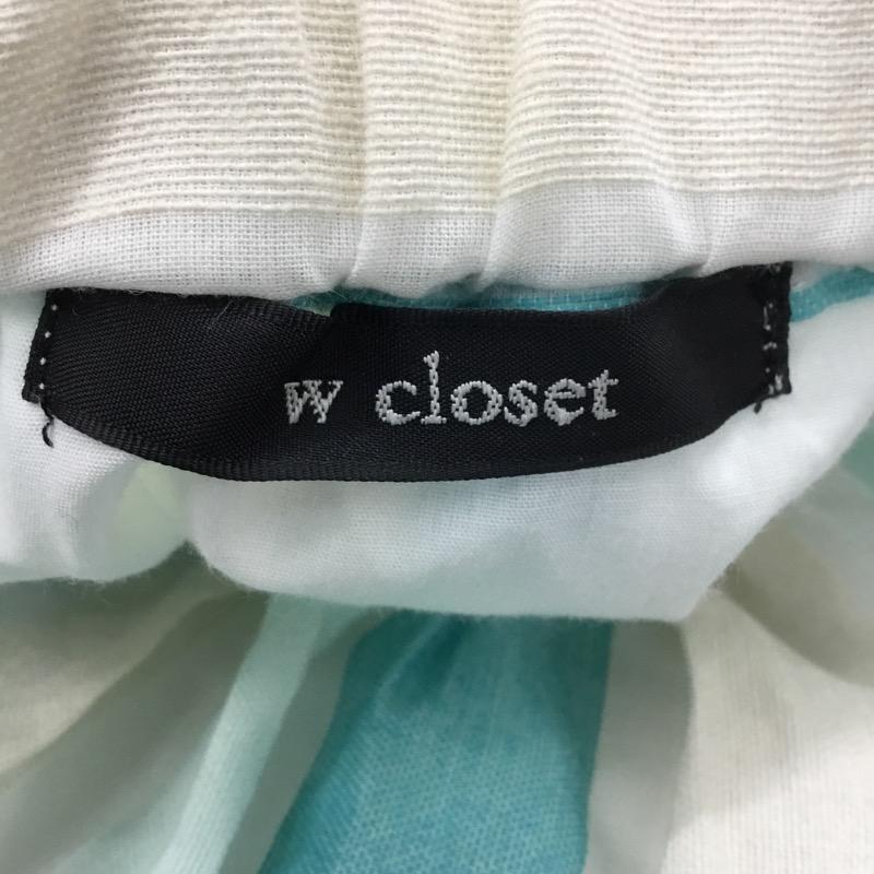 ダブルクローゼット w closet スカート  ひざ丈スカート ストライプ FREE ストライプ レディース USED 古着 中古 10023742