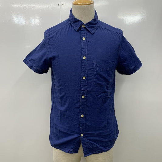 ヘンネスアンドモーリッツ H&M シャツ、ブラウス  半袖シャツ XS 無地 青 / ブルー /  メンズ USED 古着 中古 10023753
