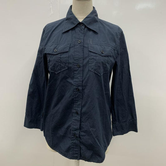 アイアイエムケー IIMK シャツ、ブラウス  ミリタリーシャツ 38 無地 紺 / ネイビー /  レディース USED 古着 中古 10023781