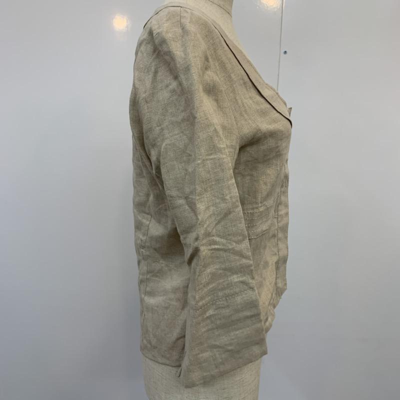 ルカ LUCA ジャケット、上着  ノーカラージャケット 襟なし 無地 ベージュ / ベージュ /  レディース USED 古着 中古 10023790