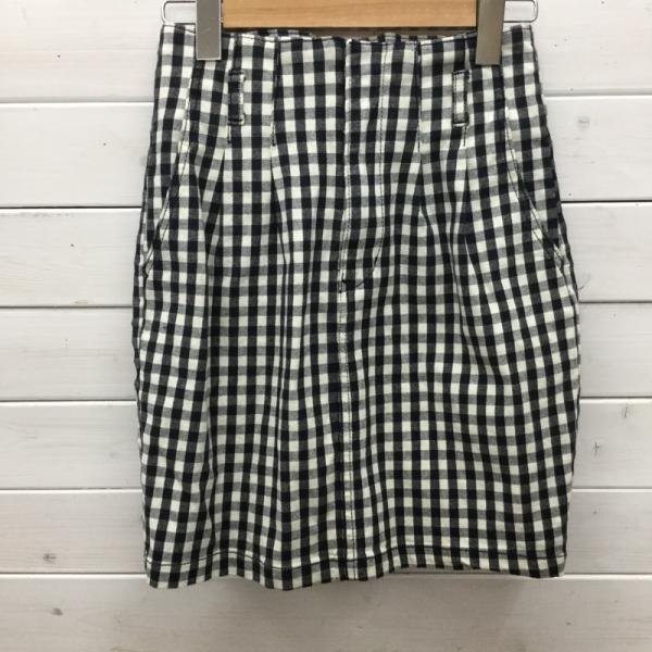 ヘザー Heather スカート  ミニスカート ギンガムチェック S チェック 白 / ホワイト / X 黒 / ブラック /  レディース USED 古着 中古 10023823