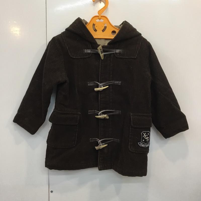 エックスガール X-girl コート  ダッフルコート キッズ 2T 説明文参照 無地 茶 / ブラウン /  レディース USED 古着 中古 10024070