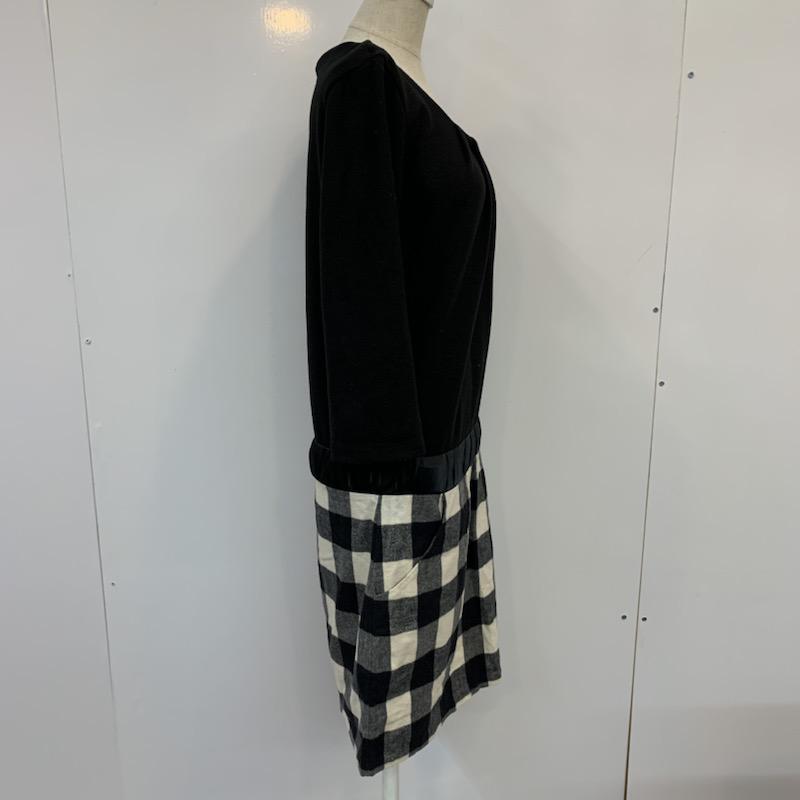 グリーンレーベルリラクシング green label relaxing ワンピース  ワンピース 長袖 無地 X チェック レディース USED 古着 中古 10024145