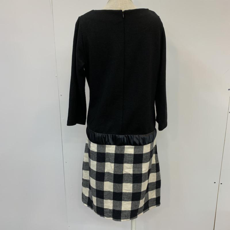 グリーンレーベルリラクシング green label relaxing ワンピース  ワンピース 長袖 無地 X チェック レディース USED 古着 中古 10024145